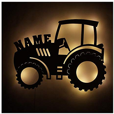 Traktor Geschenke Geschenkidee I Nachtlicht personalisiert mit Namen für Kinder Männer Opa zum Geburtstag Weihnachten
