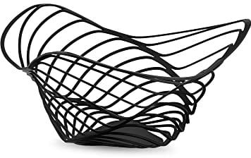 Alessi Trinity ACO04 / 12 B - Design Citrus Fruit Holder, Colored Steel with Epoxy Resin, Black