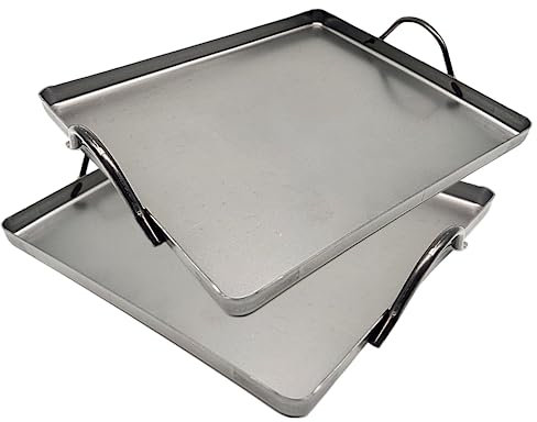DOJA Barcelona | Herd Backblech 26x30 | Emailliertes Ofenblech | Maronen/Kuchen/Pizza | Edelstahl Ofenblech mit Griff | Kuchenblech rechteckig | Grillblech Rechteckig | Kuchenblech | Ofenblech