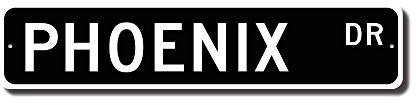 BCTS Panneau Phoenix Phoenix Visitor Phoenix Souvenir Phoenix Usa City Phoenix Native Street Signalisation de salle extérieure Street Panneau de métro 4 x 16 pouces