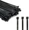 ERKO Bridas Plastico Negro UV 200 x 2,5mm 100 unidades soporte para cables, Resistente a temperatura, Para Oficina, Hogar, Exteriores, al jardín