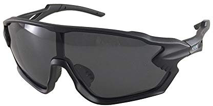 Alpland Gletscherbrille, Bergbrille, Kletterbrille, Skibrille, Schutzbrille Cat. 4 Großes Sichtfeld (Schwarz - Cat. 3 polarisiert)