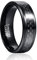 Phyonio 8mm Schwarz Wolfram Ring mit Kohlefaser Muster AbgeschräGter Herren Ehering Größe 67,2(21,4)