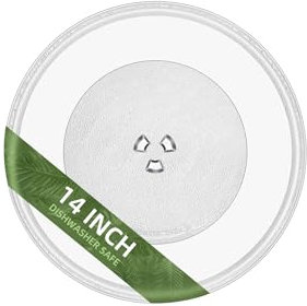 Gemroom 14 Microwave Glass Plate for GE Microwave Plate WB48X35496, 14 Inch Replacement Microwave Glass Plate for Panasonic F0601CD00BP A06014000AP LG MJS47373304 Microwave Glass Turntable