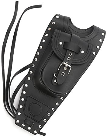 Motorrad Tanktasche Gas Tank Pad Cover Schwarz Kunstleder Tasche Chap Cover Pad Mit Tasche Fit für XLX1000 XL1200X XLH883