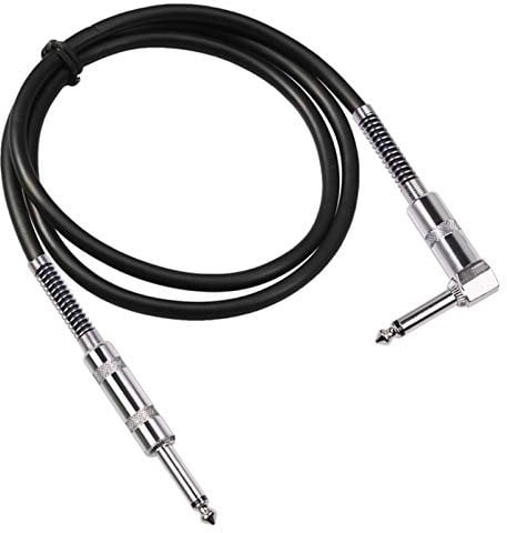 Calager Instrument Cables 90 Degree Right Angled Jack Guitar Cable Electric Guitar Audio Cable Electronic Drum Cables Musical Instruments Connecting Cord Line 180cm
