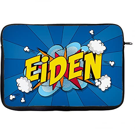 Personalised with Any Name Comic Pop Art Themed Gift for Children, Kids, Girls/Boys, Back to School, Birthday Present iPad Air/Pro/Mini, Laptop Sleeve/Cover. (13)