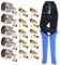 通用 SMA N Koaxialkabel Crimp-kit,16pcs SMA RP-SMA-Stecker, N-Stecker und Crimpwerkzeug für RG58-Koaxialkabel verbindet Antennen mit Funkgeräten, Routern und WLAN-Karten