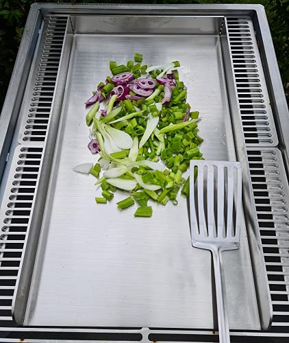 SMOKI Plancha Grillplatte aus 4 mm starkem Edelstahl (20 x 30)