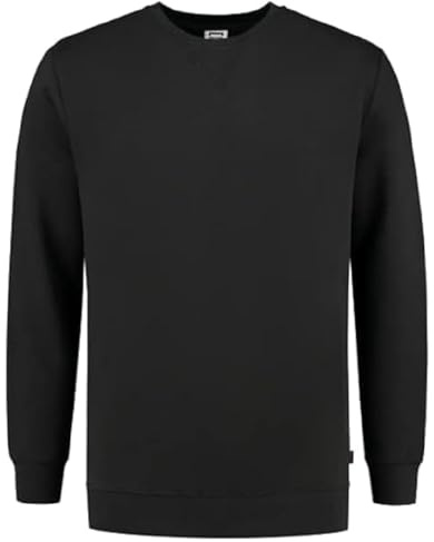 Tricorp 301015 Casual Sweatshirt, Waschbar 60°C, 70% Baumwolle/30% Polyester, 280g/m², Schwarz, Größe XXL