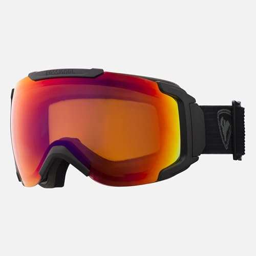 Rossignol - Unisex Maverick Sonar Goggles, Snowboard und Skibrille, Herren und Damen Ski Brille mit Doppel Gläsern, Anti Beschlag Technologie und UVSchutz, Schwarz