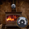 Tonysa Holzofenthermometer Magnetisch, 0 500℃ Ofenthermometer mit Zifferblatt aus Aluminiumlegierung, Thermometer FüR HolzöFen, GasöFen, PelletöFen