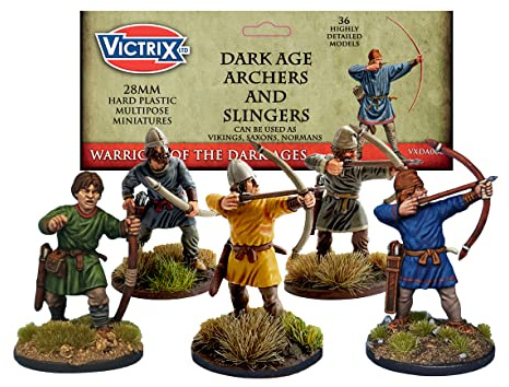 Victrix - Dark Age Archers & Slingers - 36 Figures - 28mm Plastic Miniatures - Dark Ages