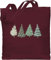 Baumwolltasche - Weihnachten Geschenke Christmas Bekleidung - Weihnachtsbäume - Unisize - Bordeauxrot - stofftaschen jutebeutel gross weihnachtlich weihnachtsmotiv weihnachtsbaum stoffbeutel