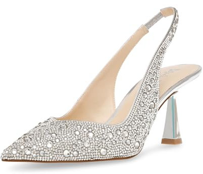 Betsey Johnson Damen Clark Pumps, Silber, 38 EU