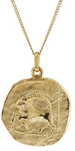 trendor Steinbock Sternzeichen Ø 20 mm mit 333/8K Herren-Goldkette 41960-01-60 60 cm