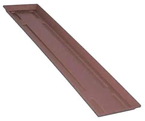 BricoLoco Bandeja Jardinera plástico PVC Base Drenaje y retención de Agua. Color Elegante Pierra Moteada. Tres tamaños (1, 80 cm)