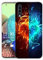 Sunrive Hülle Kompatibel mit Samsung Galaxy A70 Silikon,Transparent Handyhülle Schutzhülle Etui Karikatur Muster Weiches TPU Silikon Case (Blau, rot, Herzen, Liebe) MEHRWEG