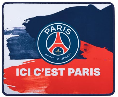 Konix PSG Tapis de Souris Gaming 32 x 27 cm - Surface en Silicone 3D Ultra Fine - Base antidérapante - Motif Ici C'est Paris