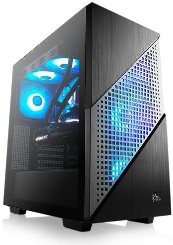 Boost Boxx PC de Jeu avec Windows 11 Famille, AMD Ryzen 7 7800X3D 8X 4200 MHz, 1000 Go M.2 SSD, 32 Go DDR5-RAM, NVIDIA GeForce RTX 4070, Carte mère ASRock, USB 3.2, M10190H