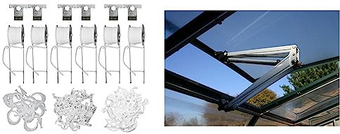 Palram Rankhilfe-Set für Gewächshaus & Canopia Gewächshaus-Zubehör automatischer Fensteröffner Silber