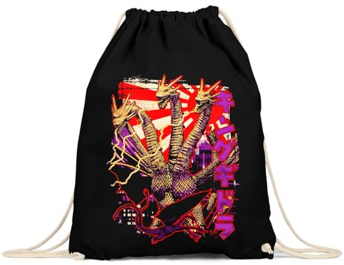 style3 King Ghidrah vs. Gojira Rucksackbeutel Tasche Sportbeutel monster zero gidora nippon tokio tokyo