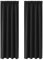 NAKIHOUSE Black Blackout Curtains, Thermal Curtain 63 Inch Drop for Door Doorway Window Living Room Bedroom, 2 Panel