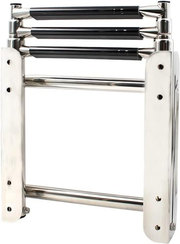 KEuLen Scaletta per Piscina Barche Scaletta per Barche Scaletta da Bagno telescopica in Acciaio Inox a 3 gradini for Barca a pontone