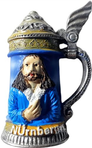 Bierkrug Stil Nürnberg Deutschland Kühlschrankmagnet Souvenir Kühlschrank Dekoration Magnet handbemalt Handwerk