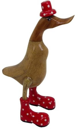 Generisch Ente mit Top und Stiefeln aus Bambus rot Höhe ca. 40 cm