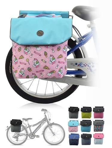 BambiniWelt by Rafael K. Gepäcktasche – Wasserabweisende Gepäckträgertasche für Kinderfahrrad 18–24 Zoll – für alle PUKY und WOOM Räder – robuste Fahrradtasche (Modell 20 (M2)