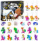 Einhorn Adventskalender 2024 Kinder Mädchen 24 Überraschungen Spielzeug/SchlüsselanhäNger/Brosche Anime Adventskalender Weihnachtskalender Geschenke für Kinder