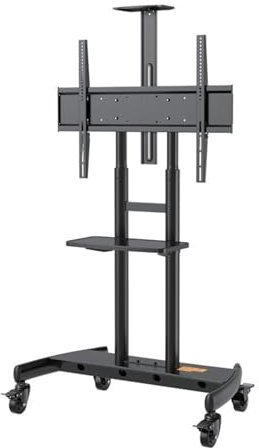 GUODDM Height Adjustable TV Floor Stand - Mobile Tv Cart With Wheels Mobile TV Stand, TV Mount For 32-75inch/50-90in, Heavy Duty Universal TV Holder Stand With Casters, Steel Frame(50-90in tv)