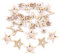 100 Stück Holzsterne Streudeko,Holz Sterne zum Basteln und Dekorieren,3 Verschiedene Größen Holz Sterne Tischdeko Geburtstag,Wooden Star für DIY Basteln Weihnachten Hochzeit Party Jungen und Mädchen