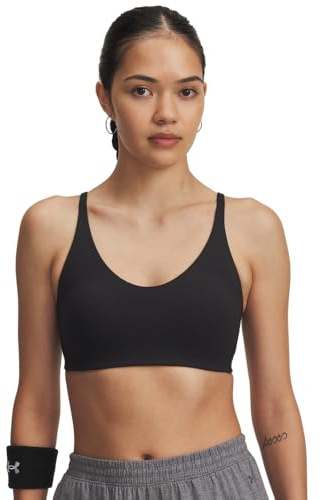 Under Armour Damen Motion Low Impact Sport-BH, (003) Schwarz/Tiefgrau, Large