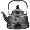 VILLFUL Wasserkocher aus Emaille kleine Teekessel Haushaltsteekanne Herd japanisches wasserkocher entkalker kettle brühkessel Emaille- Retro- Black