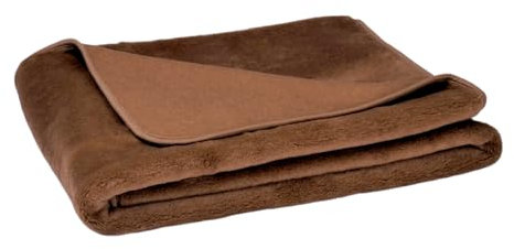 OmaSchafe.de Wolldecke aus Kamel- und Merino Schafwolle Einlagig (Einseitig) Braun - Verbessert die Schlafqualität - Atmungsaktives Material - Qualitätszertifikat von Woolmark (220 x 200 cm)