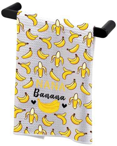 PLITI Nana Banana Handtuch Oma Geschenk Oma Geschirrtuch Bananen Geschirrtuch Oma Geschenk Oma