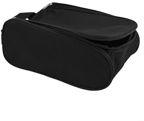 Besttoolifes Wasserdichte Golf-Schuhtasche, staubdicht, tragbar, mit klappbarem Tragegriff, Golfzubehör aus Polyester, spritzwassergeschützt, Reiseaufbewahrung, 14, schwarz