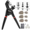 VEVOR Kit di Strumenti per Occhielli, 900 Pezzi, Occhielli in Metallo da 6/10/12 mm Diverse Dimensioni, con Pinza Manuale per Occhielli, Perforatore e Blocco, per Teloni in Pelle, Scarpe, Cinture