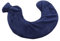 Bolsa de agua caliente de cuello, goma en forma de U botella caliente de agua cuello calentador calentador almohada con cubierta de vellón para terapia fría caliente alivio del (Black)
