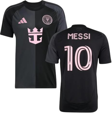 adidas Inter Miami CF 25/26 Messi Away Jersey, Recycled Polyester, Black