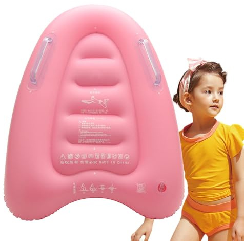 Aufblasbares Surfbrett – Bodyboard, Kickbord, Schwimmmatte für Anfänger, Schwimmhilfe für Kinder ab 3 Jahren, mit Griffen, für Strände, Pools, Ozeane, Seen, Sommer, Wassersporttraining