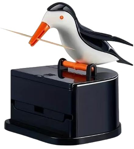 Licsaliwe Automatischer Vogel-Zahnstocherspender, Push-Design-Halter für Restaurants und den Heimgebrauch
