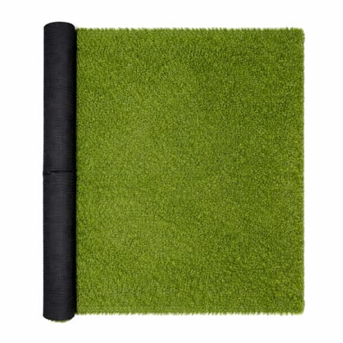 Acomoda Textil – Césped Artificial Alta Densidad 20mm para Interior Exterior. Rollo Hierba Sintética con Orificios Drenaje y Fácil Instalación para Jardín, Terraza, (Altura 20mm, 1x5m)