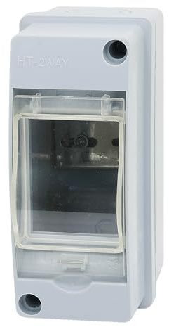 RSE Verteilerkasten Aufputz 1-Reihig 2 Module, 1 Stück, Kleinverteiler IP65 Feuchtraum Sicherungskasten mit umlaufender Dichtung für Garten oder Außenbereichen