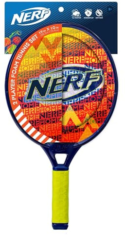 Nerf Junior Driveway Tennis Set, 2 Rackets, Soft Foam Ball, Indoor & Outdoor Tennis