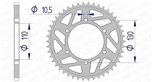 Alu-Kettenrad AFAM 520-43Z (Gun Metal)