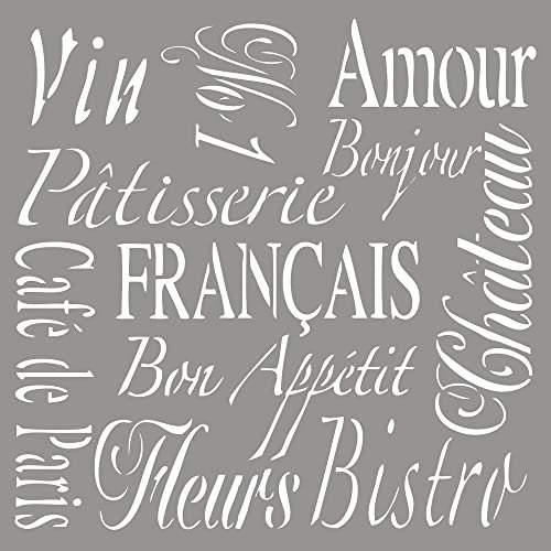 RAYHER HOBBY 38906000 Schablone French Living, 30,5 x 30,5 cm, Polyester, SB-Btl 1 Stück