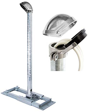 PremiumX Deluxe X90-48 Dachsparrenhalter 90cm Mast Ø 48mm SAT Dach-Sparren-Halterung inkl. ALU-Mastkappe mit Kabel-Durchführung